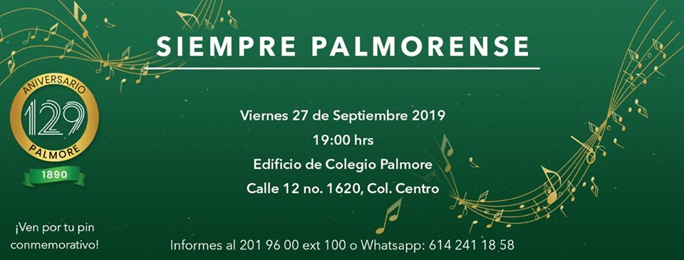 Hoy festejaremos los 129 años del Colegio Palmore.